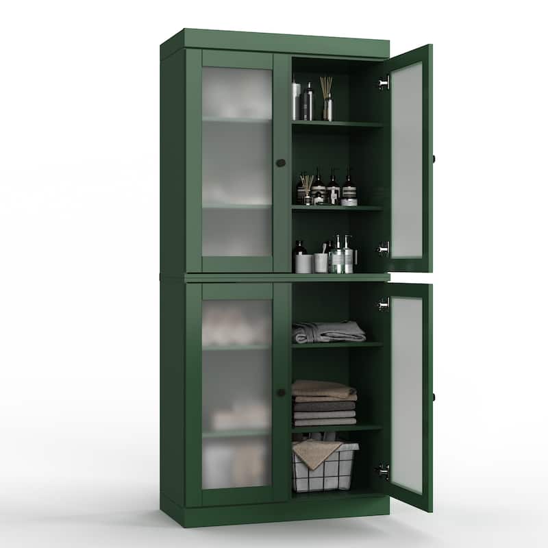 100% Solid Wood 32" Bathroom Cabinet with Optional Doors by Palace Imports