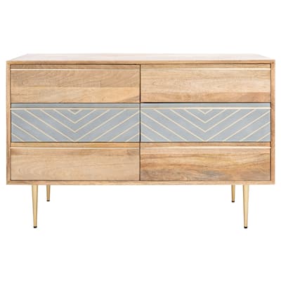 SAFAVIEH Couture Hindrike Cement 6-Drawer Dresser
