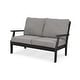 preview thumbnail 1 of 4, Trex Outdoor Furniture Yacht Club Deep Seating Loveseat Charcoal Black / Grey Mist