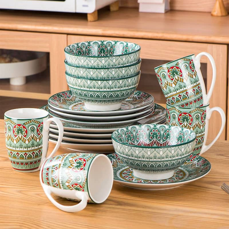 vancasso Mandala Bohemian Porcelain Dinnerware Set (Service for 4)