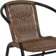Rattan Indoor/Outdoor Restaurant Stack Chairs (Set of 2)