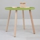 preview thumbnail 45 of 56, Taylor & Olive Poppy Kids Table 23.5 inch Diameter - Maple Finish - Green
