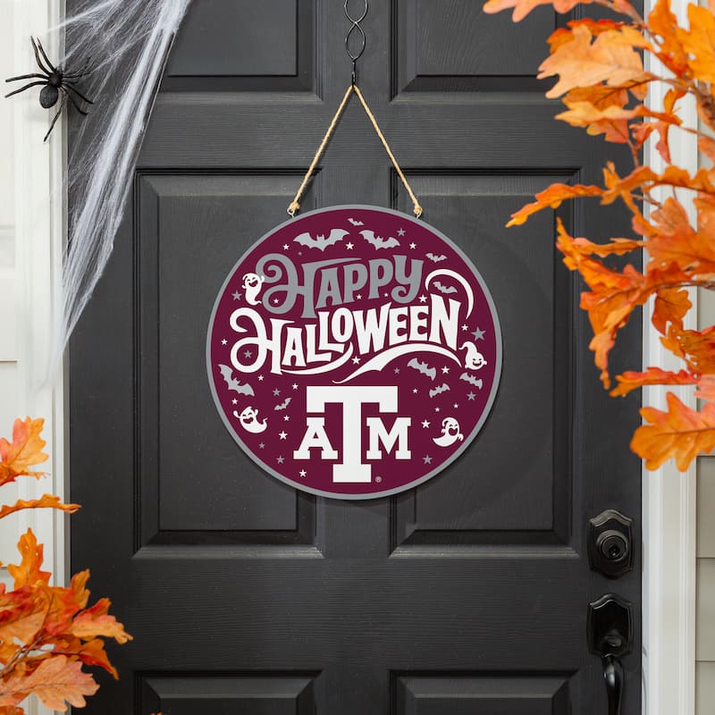 Texas A&M 18" x 18" Halloween Door Décor Wall Sign