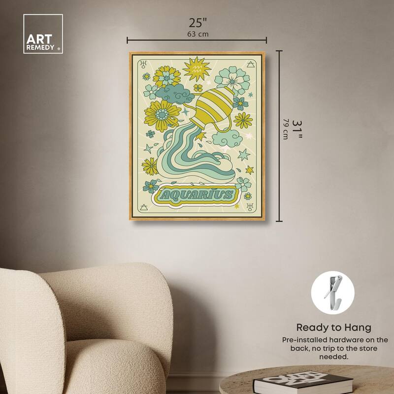 Aquarius Stars Card Canvas by Art Remedy