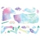preview thumbnail 2 of 2, RoomMates Galaxy Unicorn Peel and Stick Giant Wall Decal With Glitter