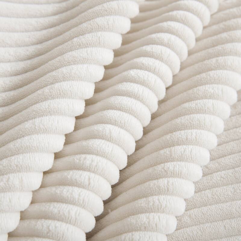 Corduroy Deep Seat Single Sofa with Lumbar Pillow