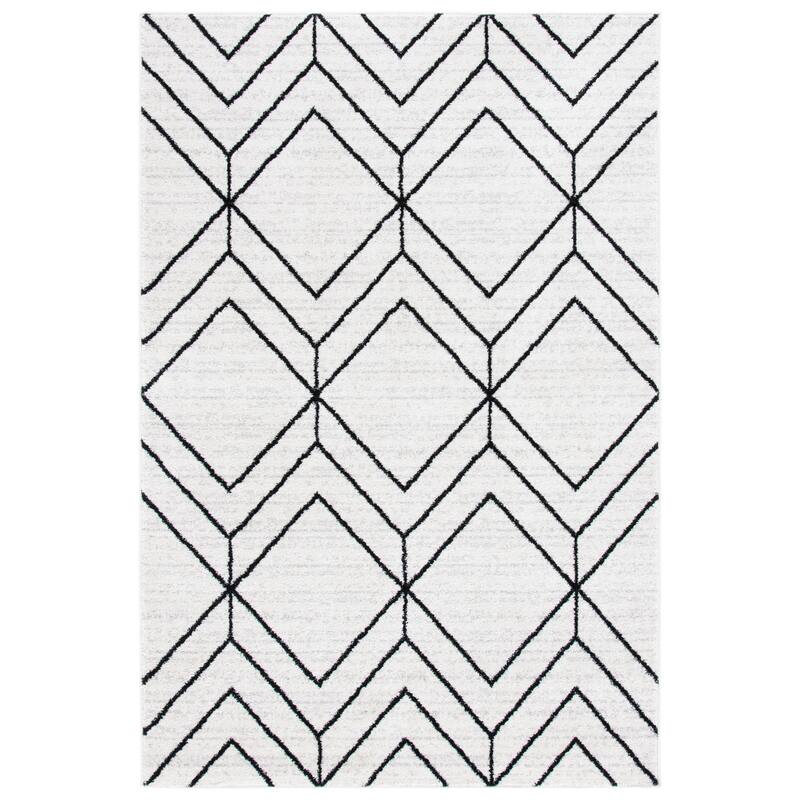 SAFAVIEH Adirondack Juvelina Modern Geometric Rug - 4' Square - Ivory/Black