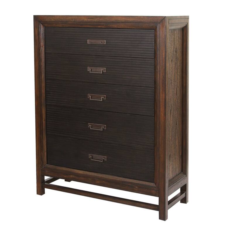 Bridgevine Home Branson 5-drawer Chest, No Assembly Required, Two-Tone Finish