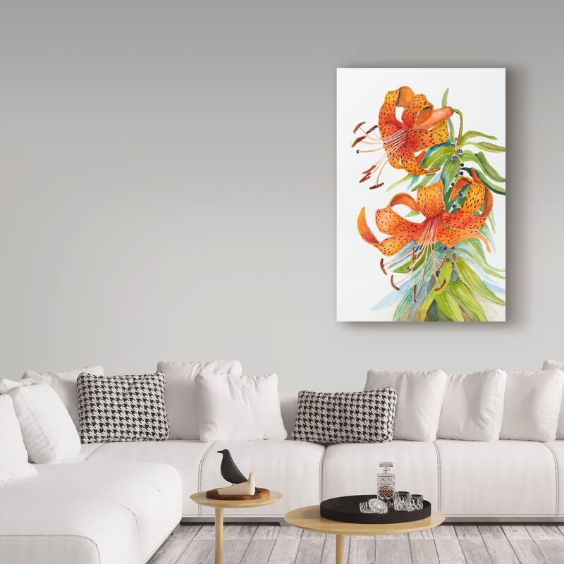 Joanne Porter 'Tiger Lilies' Canvas Art