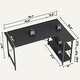 preview thumbnail 83 of 113, Small L Shaped Desk with Storage Shelves Corner Computer Desk