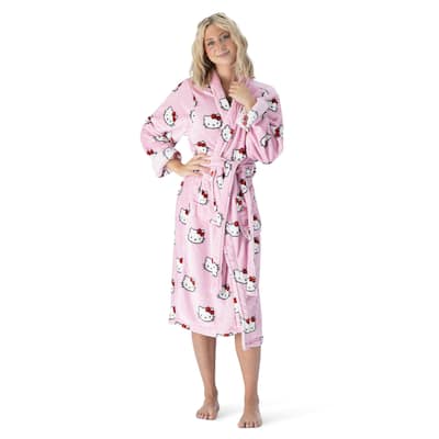 Sanrio Hello Kitty Cute All Over Women's Silk Touch Lounge Robe