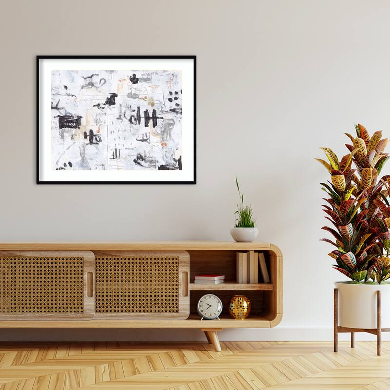 The Subtle Frenzy No. 1 by Melissa Wang Wood Framed Wall Art Print