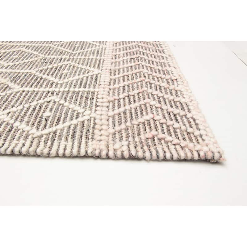 ECARPETGALLERY Braid weave Sienna Taupe Wool Rug - 4'11 x 7'10