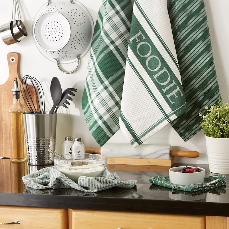 DII Foodie Dishtowel And Dishcloth 5 Piece