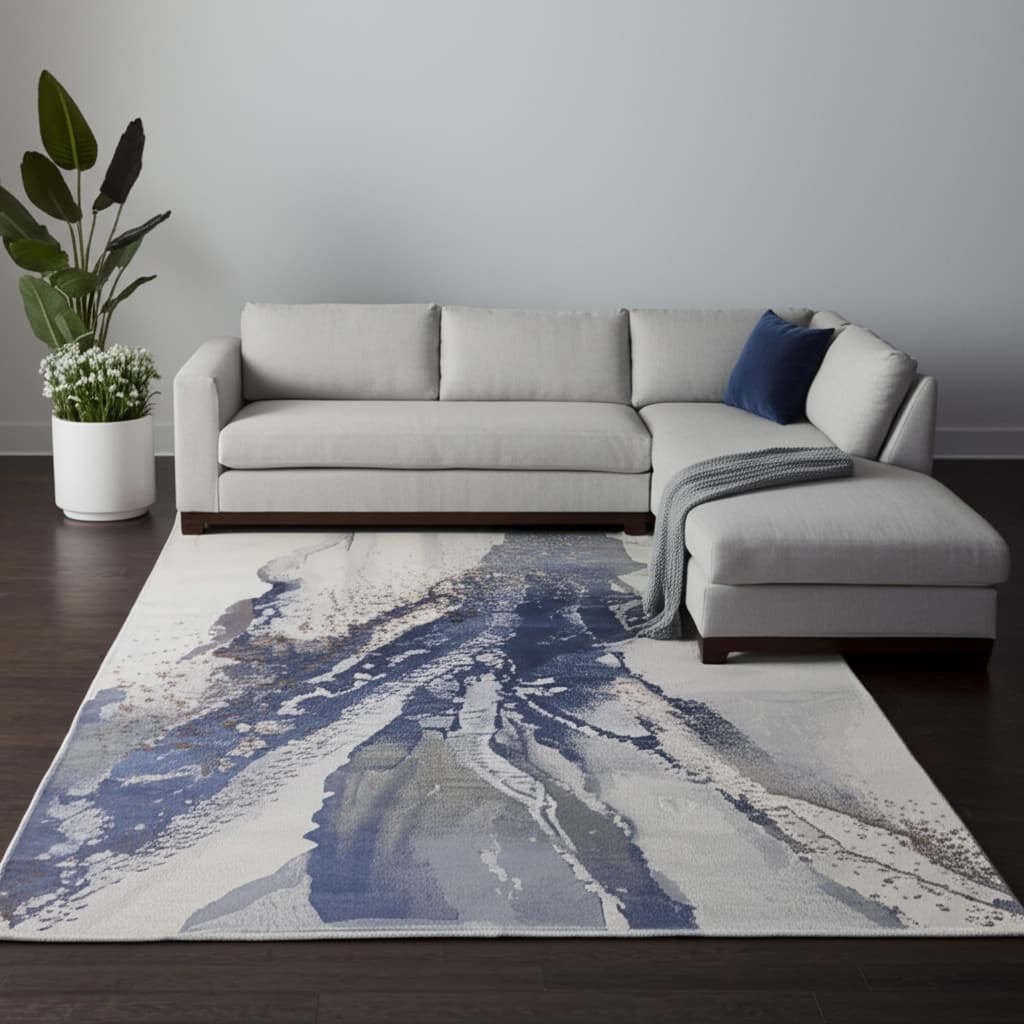 HomeRoots Abstract Bohemian Rectangle Area Rug