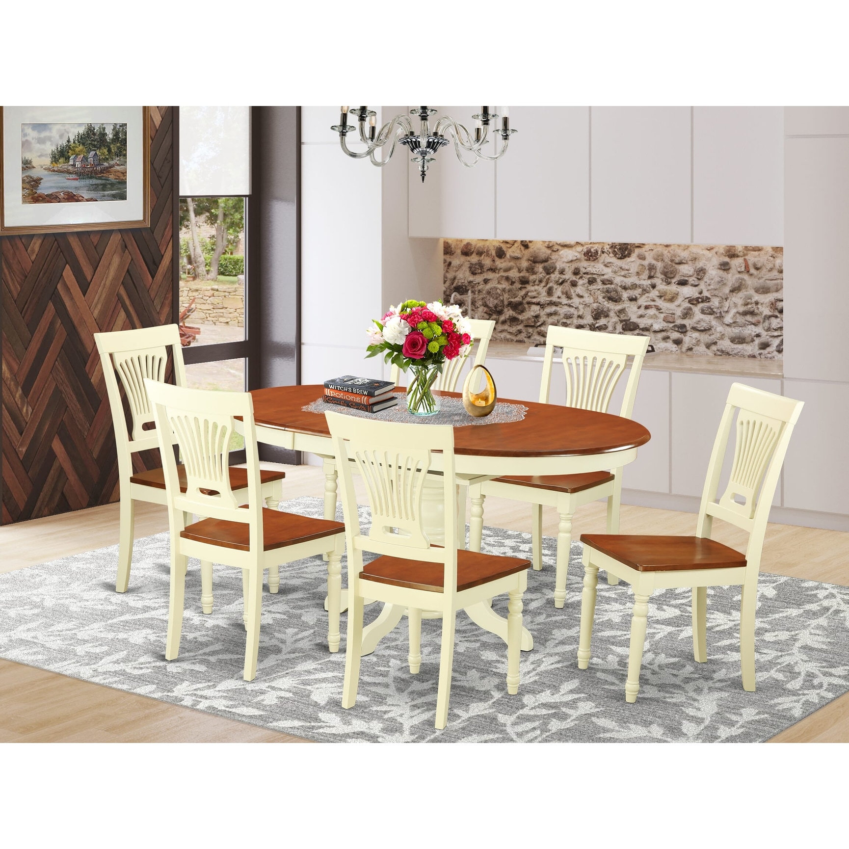 Cherry and white hotsell dining set