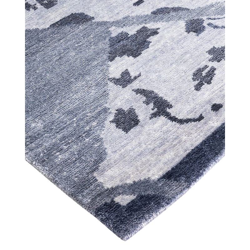Modern One-of-a-Kind Hand-Knotted Area Rug - Ivory, 9' 2" x 12' 2" - 9' 2" x 12' 2"