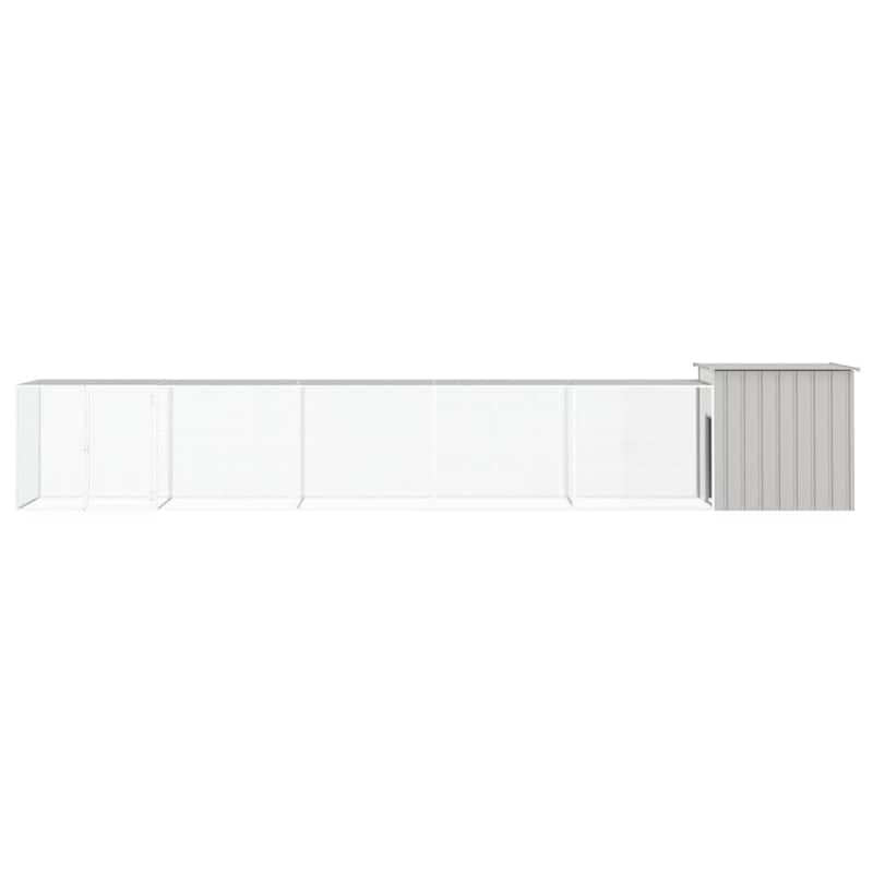 vidaXL Chicken Coop Multipurpose Chicken House with Mesh Cage Galvanized Steel