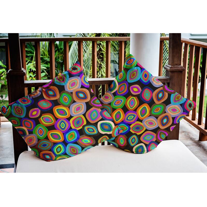 Modern Leaf Pile Fall Indoor/Outdoor Throw Pillow