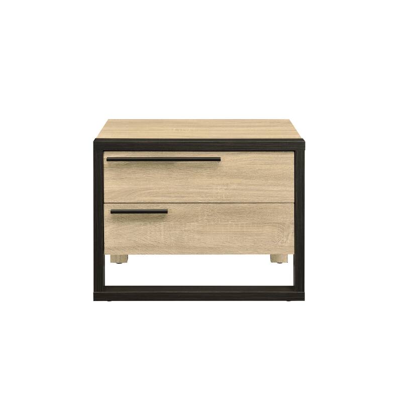 Accent Table, Brown Oak & Black Finish Vibe That Makes Your Decor Feel