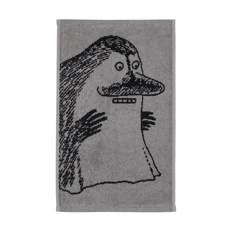 Moomin by Arabia Hand Towel 12x19.7in The Groke Grey - 12 x 19.7"
