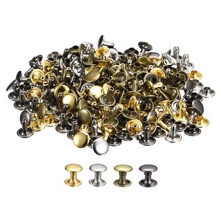 Color Match Rivets 120 Sets Leather Rivets, 8mm Double Cap Rivets 8mm Height, 4 Colors ...