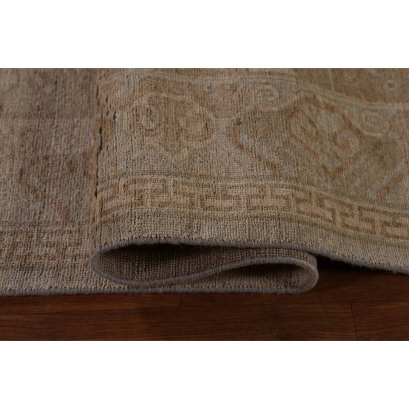 Vegetable Dye Oushak Turkish Large Rug Handmade Wool Carpet - 10'0"x 13'6"