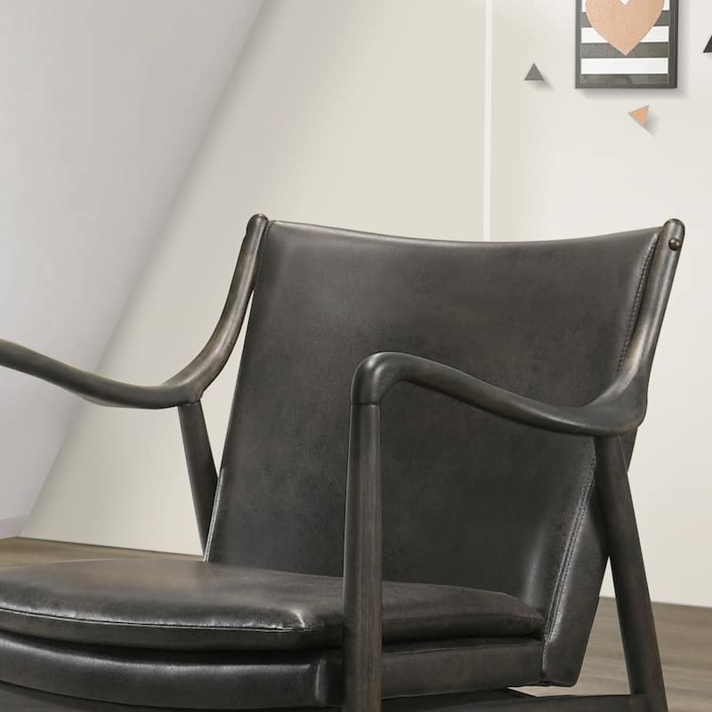 Petz Mid-Century Modern Fabric Upholstered Accent Chair by Furniture of America