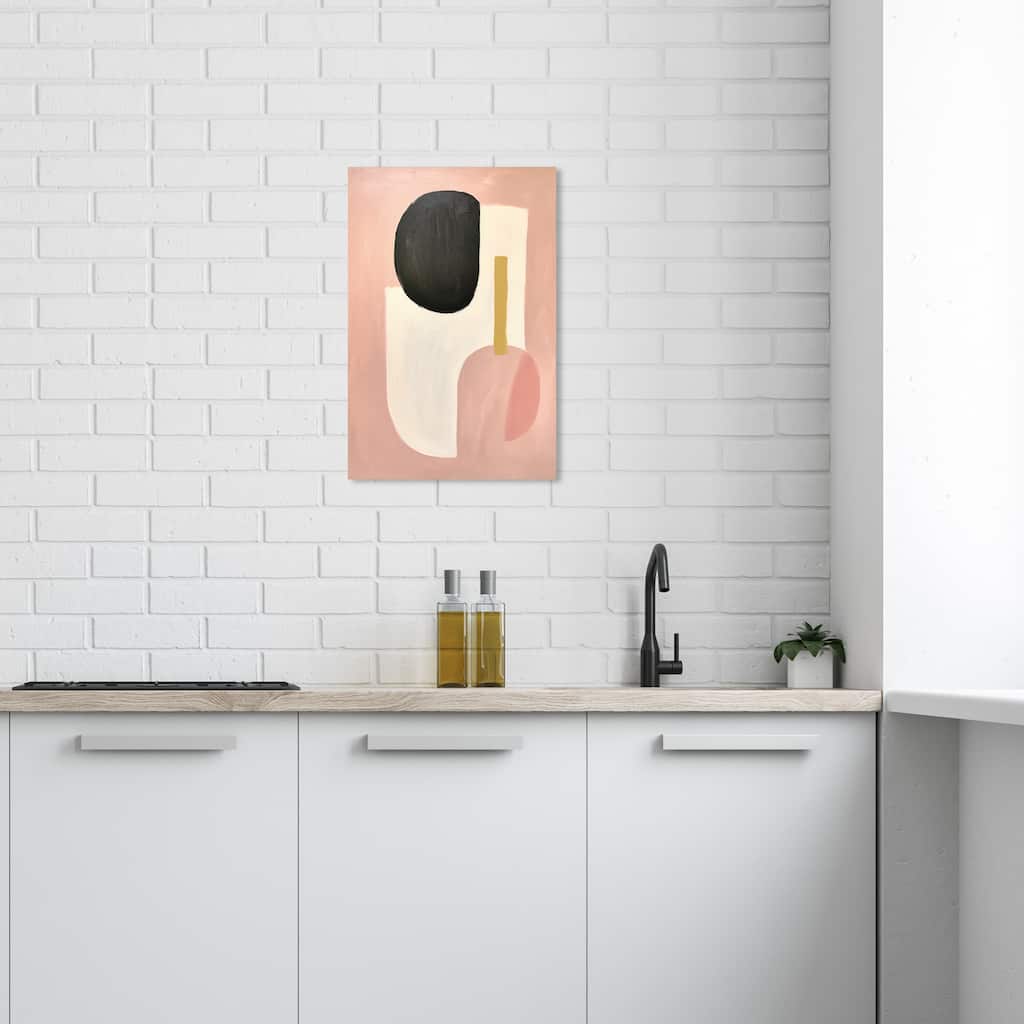Wynwood Studio Canvas Abstract Ice pop Strawberry Vanilla Pink and Light Pink Modern & Contemporary Wall Art Canvas Print