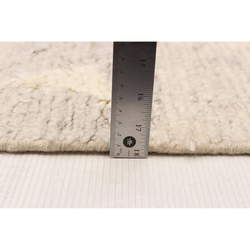 ECARPETGALLERY Hand-knotted Tangier Light Grey Wool Rug - 8'3 x 10'1