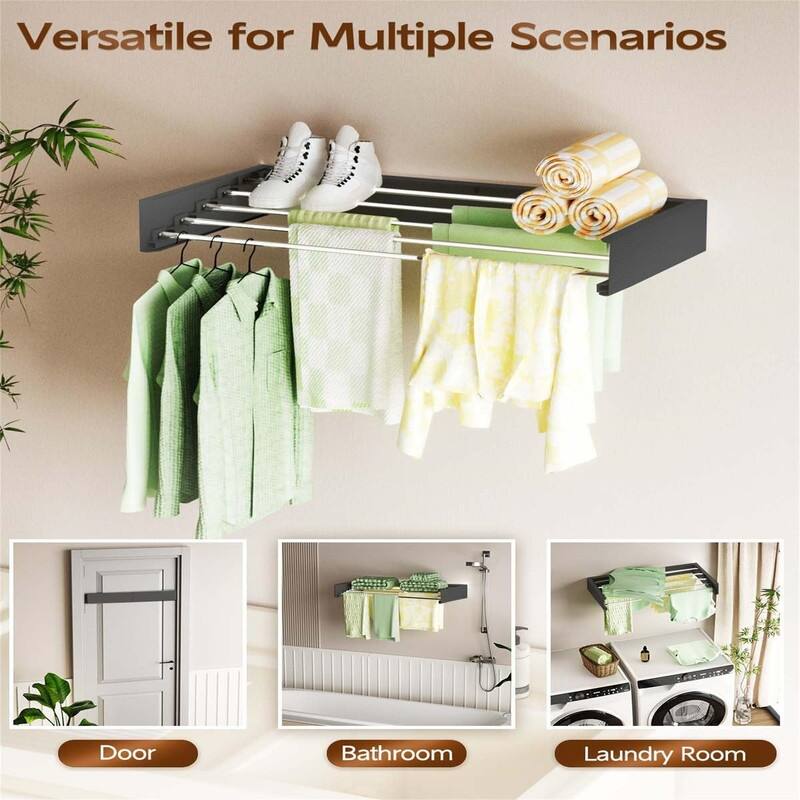 Wall Mounted Clothes Drying Rack