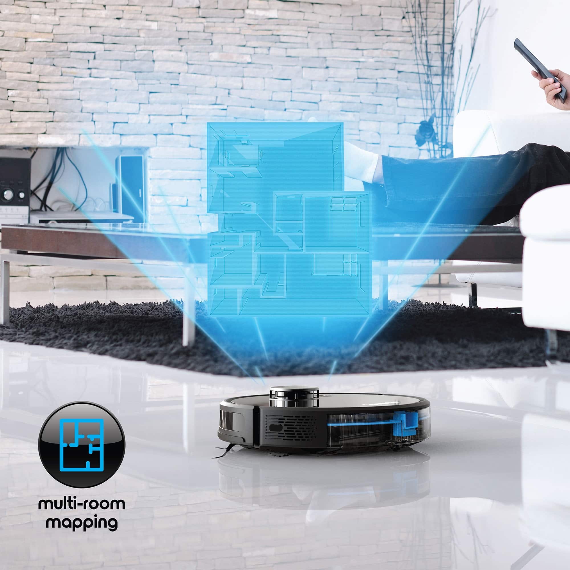 IONVAC Optimax, Robot Vacuum With Laser Mapping and WiFi On Sale Bed Bath & Beyond 39855624