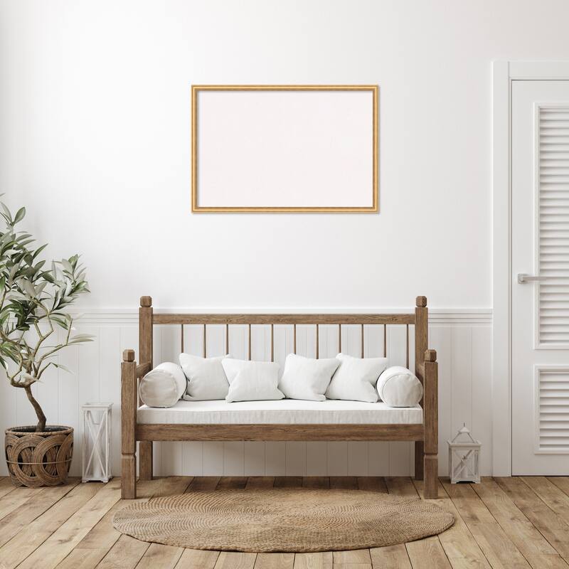 Salon Scoop Copper Wood Framed White Corkboard Bulletin Board