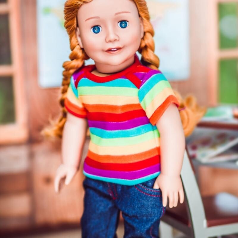 Shop Jeans Rainbow Short Sleeve Shirt Fits 18 In Boy Or American