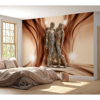 Peel & Stick Glam Wall Mural - Stone Couple - Removable Wallpaper