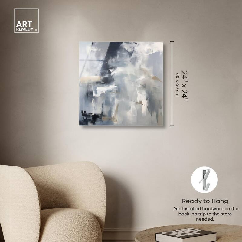 Contemplative Blues II Acrylic by Art Remedy, Ready to Hang
