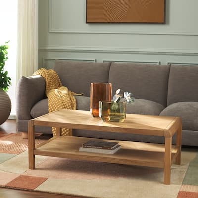 SAFAVIEH Home Omara 1 Shelf Coffee Table - 45"W x 24"D x 16"H