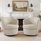 preview thumbnail 1 of 56, 2 Set Faux Leather Club Swivel Barrel Accent Chair