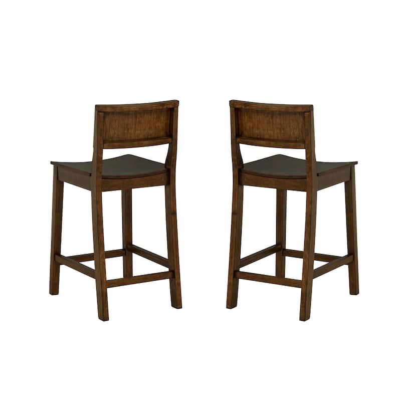 Dahlia Wood 24-Inch Armless Counter Stool (Set of 2)
