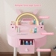 preview thumbnail 19 of 51, Kids Vanity Set with Mirror Makeup Dressing Table with Drawer