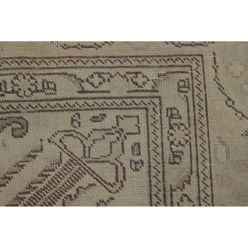 Distressed Tabriz Vintage Persian Rug Hand-Knotted Bedroom Wool Carpet - 7'11" x 11'0"