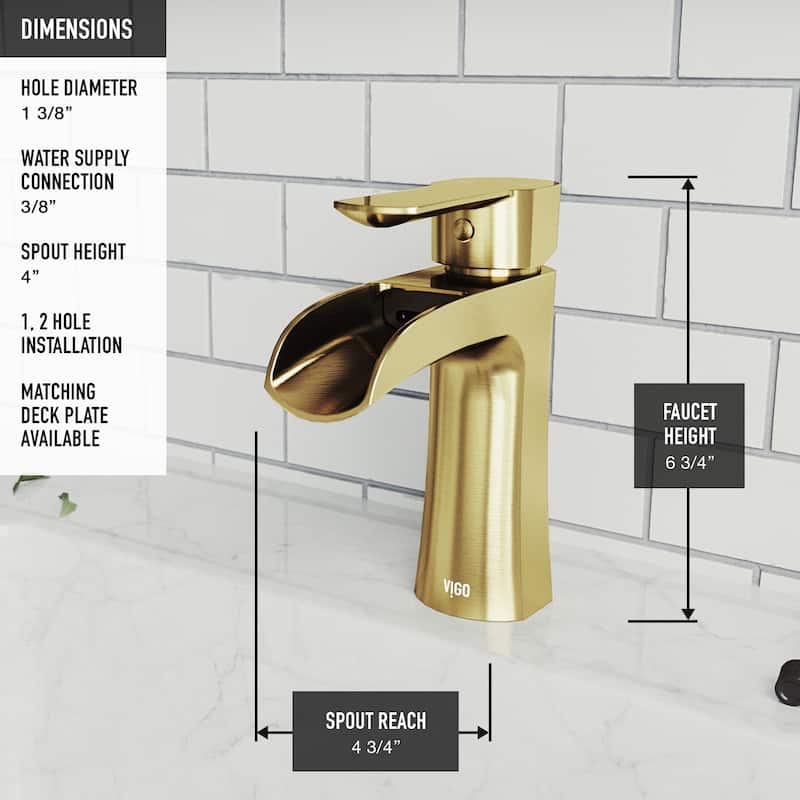 VIGO Paloma 7" H Single Handle Single Hole Bathroom Faucet