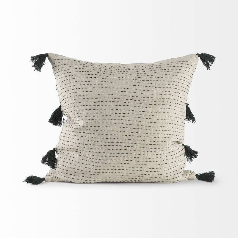 Beige and Black Dotted Pillow Cover