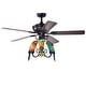 preview thumbnail 3 of 3, Korubo Lighted Ceiling Fan with Tiffany-style Parrot Shades
