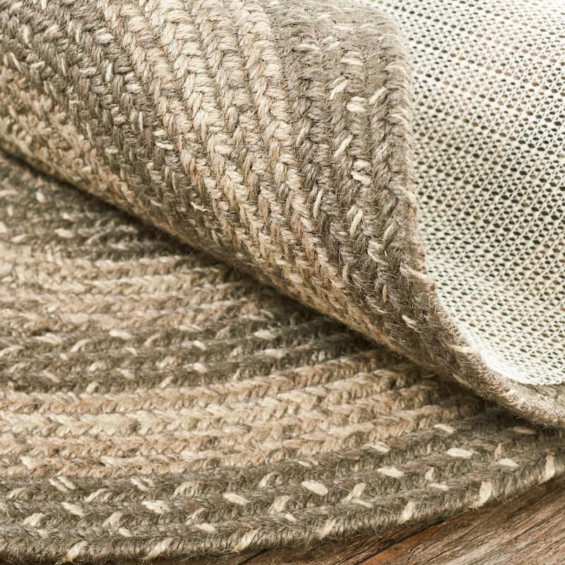 Cobblestone Jute Rug Oval w/ Pad 20x30 - 20" x 30" Oval