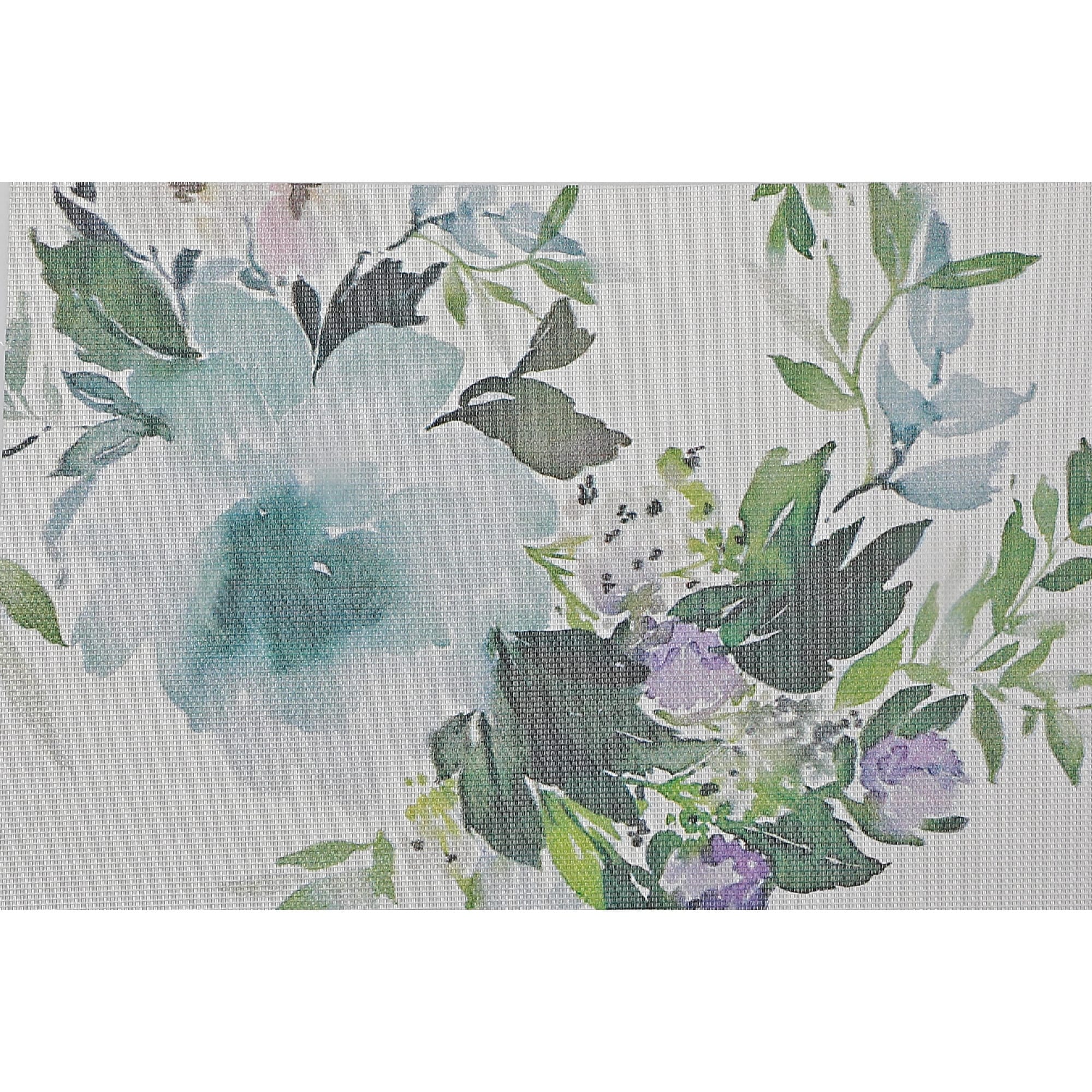 Woven Pvc Printed Placemat Watercolor Floral - Set of 12