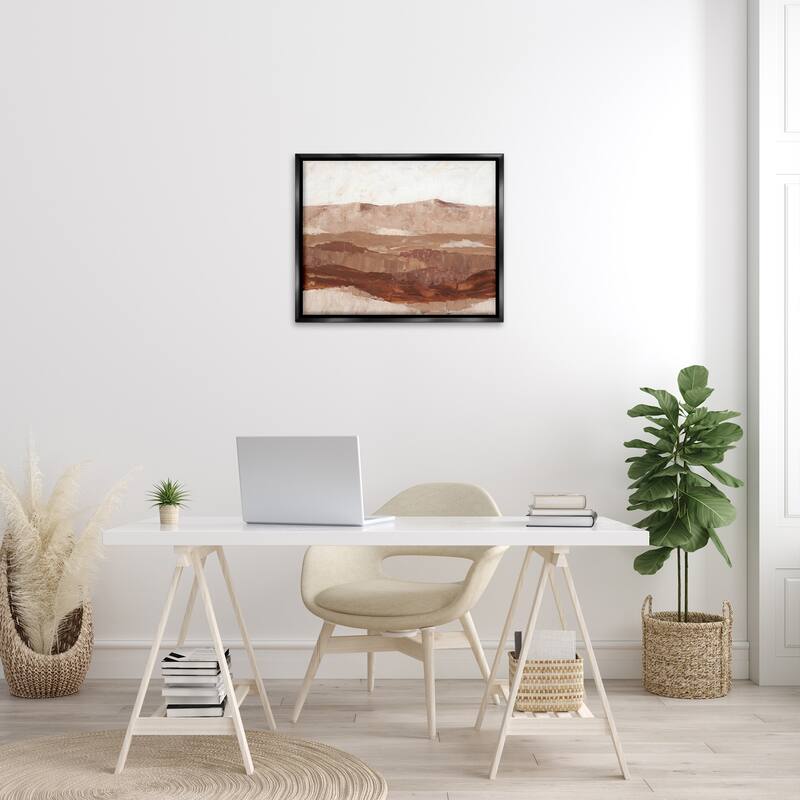 Stupell Abstract Canyon Painting Framed Floater Canvas Wall Art Design by BlursByAI