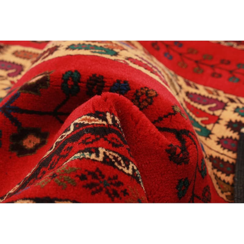 Teimani Red Rug 2'11" x 4'10" - 2'11 x 4'10