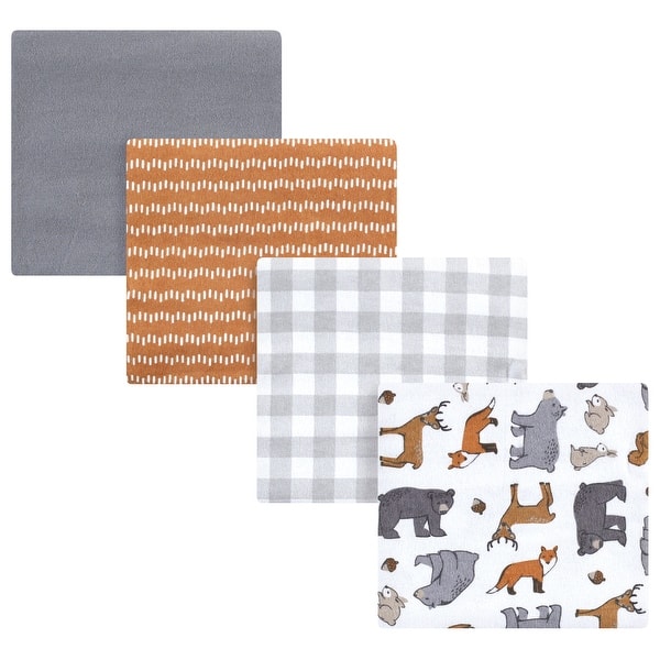 slide 1 of 1, Hudson Baby Unisex Baby Cotton Flannel Receiving Blankets, Rustic Woodland, One Size - Rustic Woodland - One Size One Size - Rustic Woodland