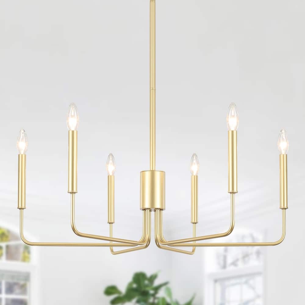 6-Light 29.52-inch Farmhouse Candle Chandelier for Foyer Kitchen Bedroom
